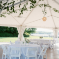 Island House Reception White Structure Folding Chairs