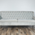Alexis Velvet Sofa  Ice Blue Small