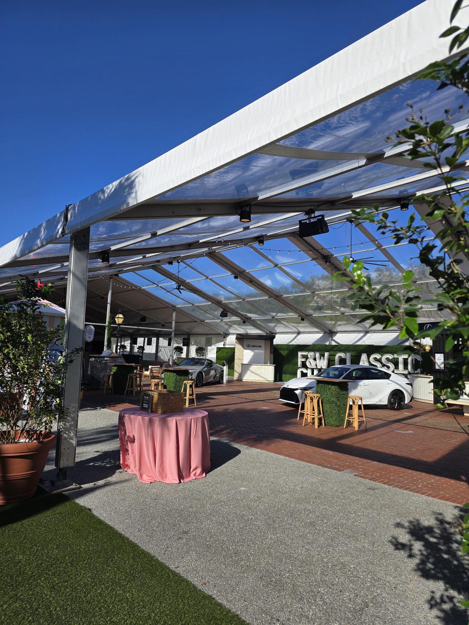 Food and wine 2025 20x75m clear span fox events turf