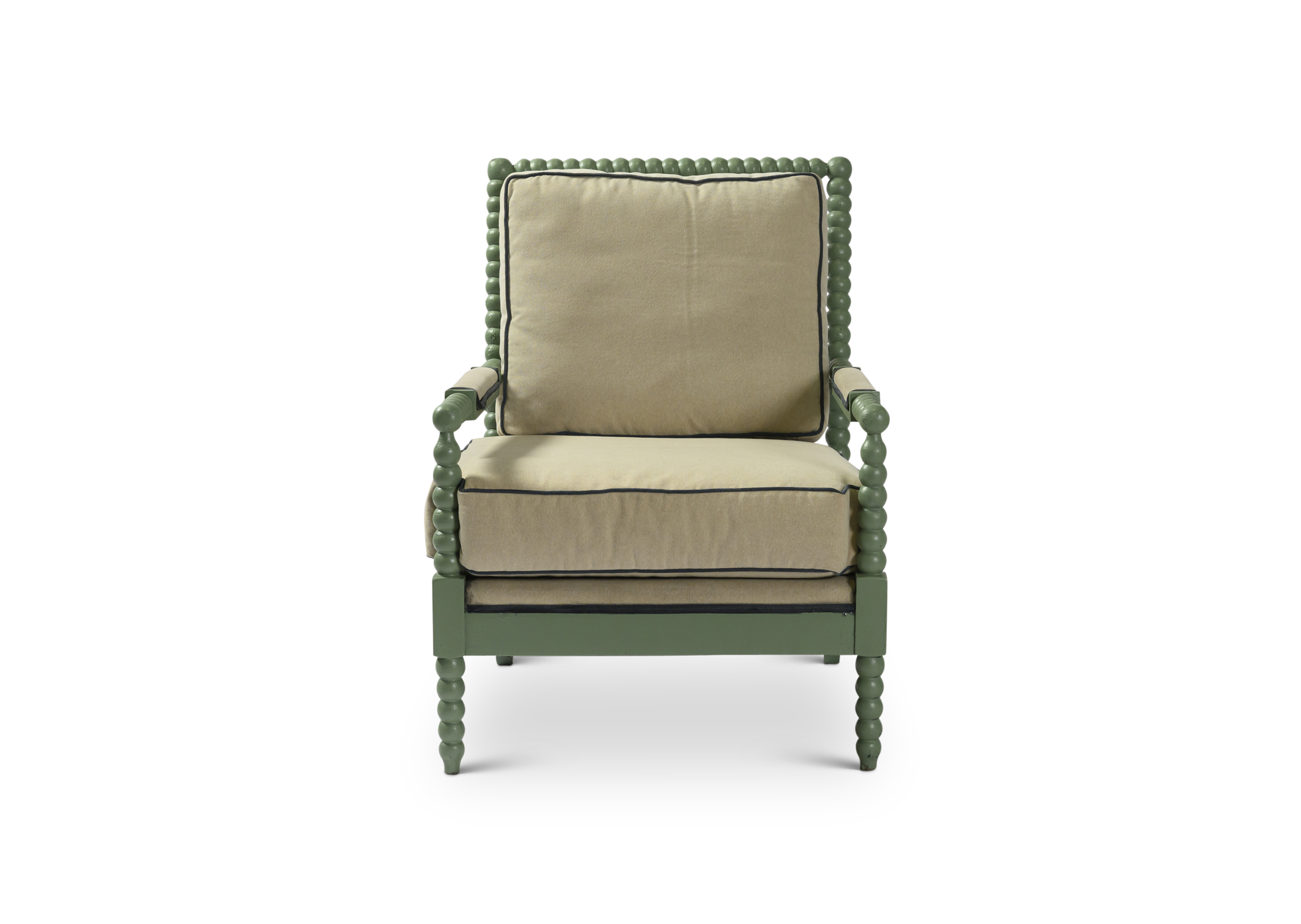 Shiloh Spindle Arm Chair - Green Frame