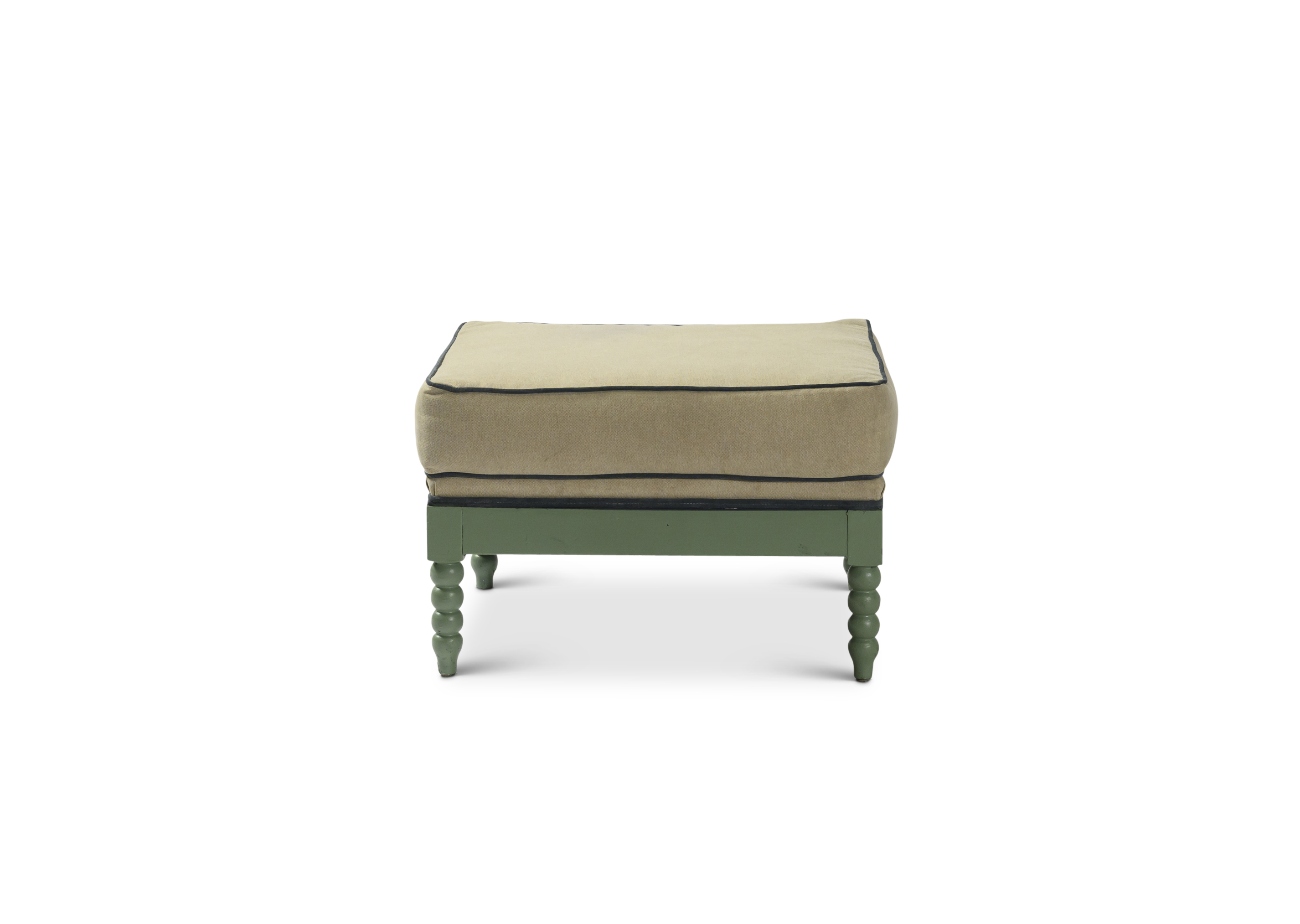Shiloh Spindle Ottoman - Green Frame