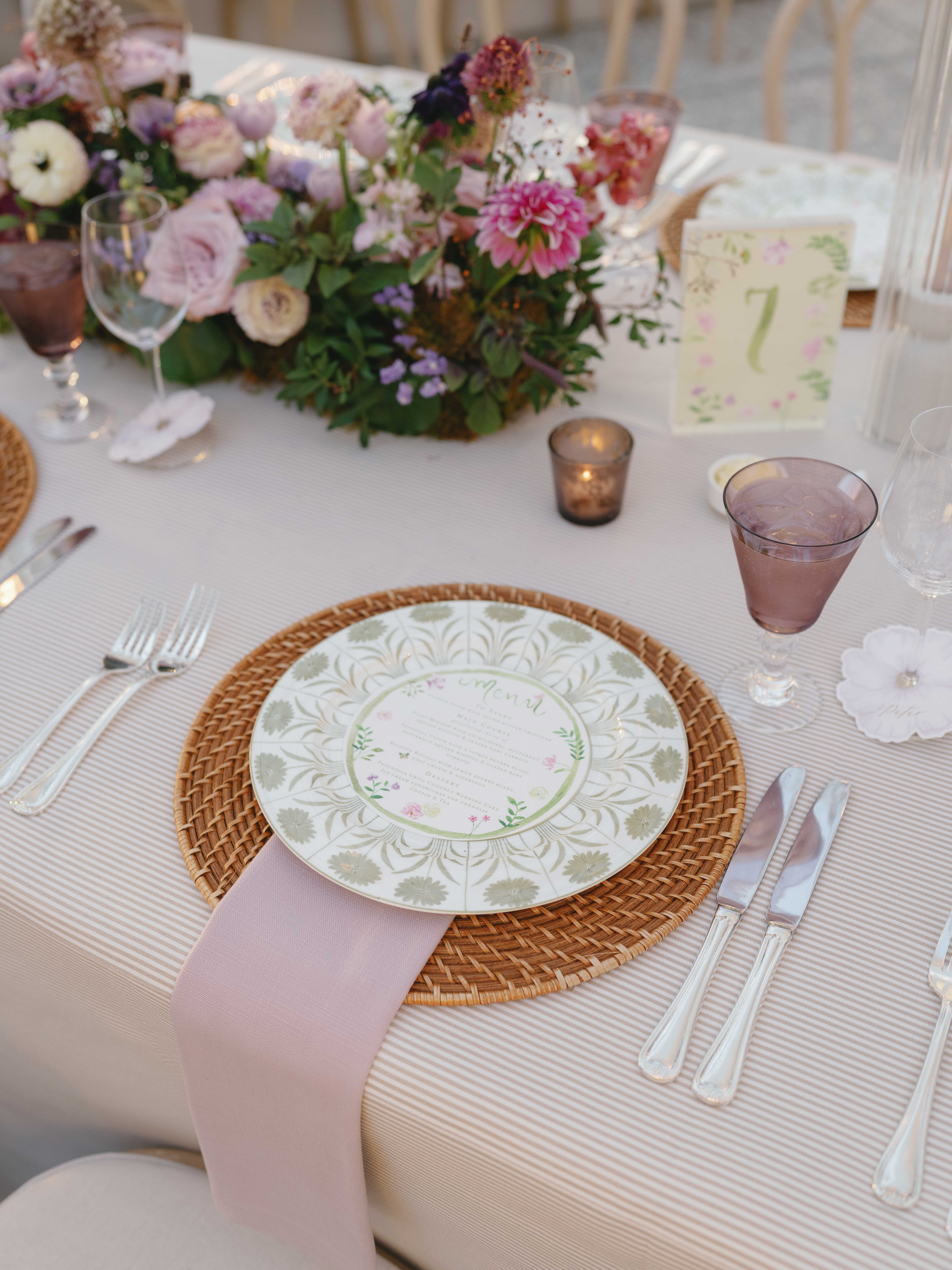 Wedding 645 ellis events lowndes honey rattan lexington amethyst riedel