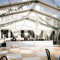 Stage Surround Birch And White Dance Floor Lowndes Grove Clear River Tent