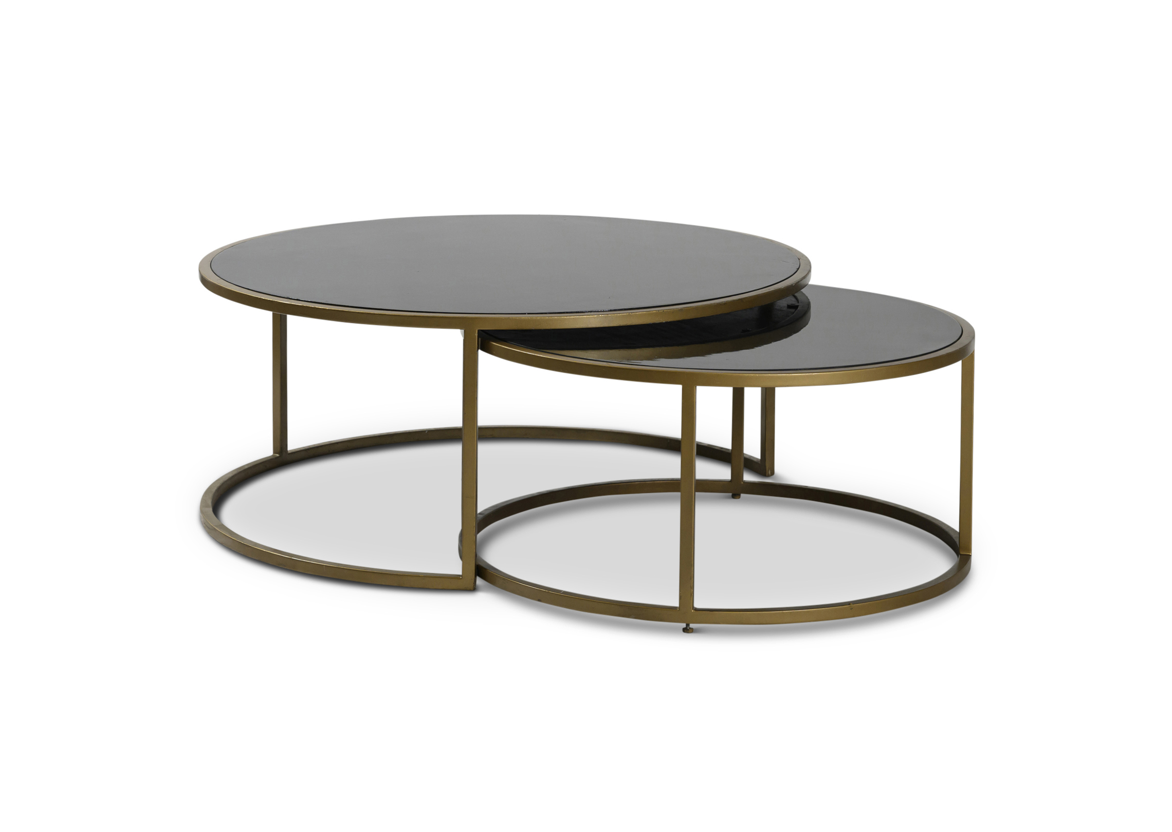 Shagreen Nesting Coffee Table - black top