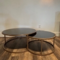 Shagreen coffee table black