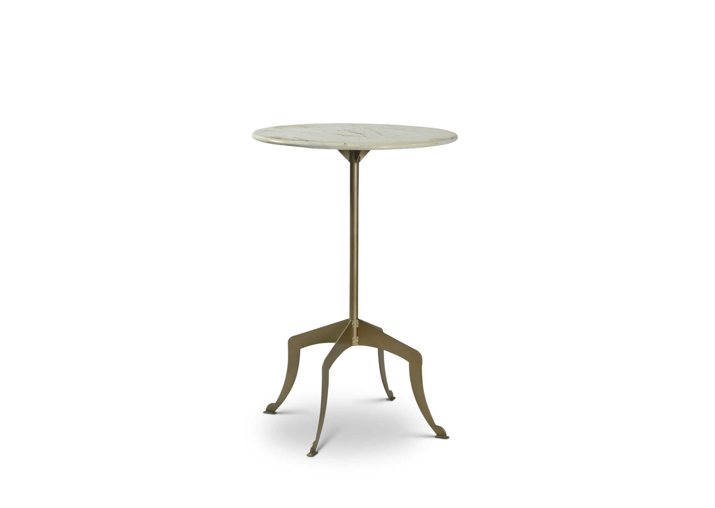 Eleanor Gold Cocktail Table -  White Top