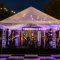 Clear Top 20X20L Tent Black And White Dance Floor Stage Gadsden House