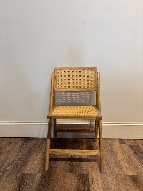 Natural Cane Folding Chair