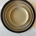 Seed gray and chestnut stoneware