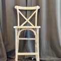 White x back farm stool front