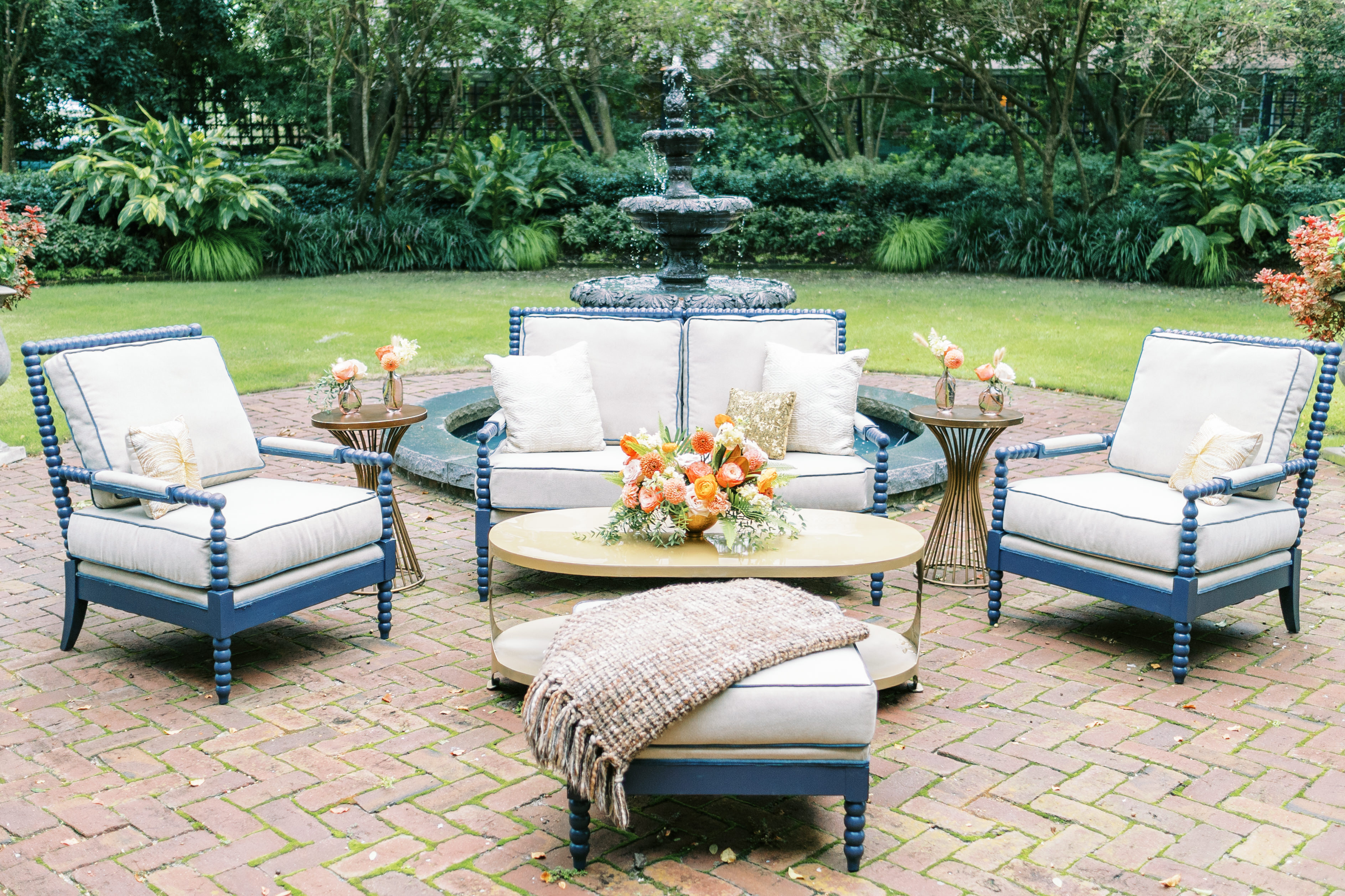 Shiloh Spindle Ottoman  - Custom Paint Frame